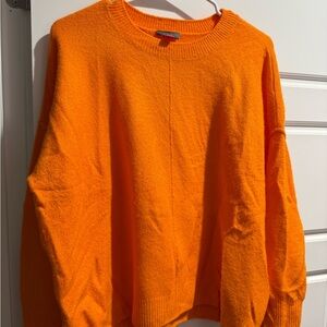 Vince Camuto Vibrant Orange Crew Neck Sweater